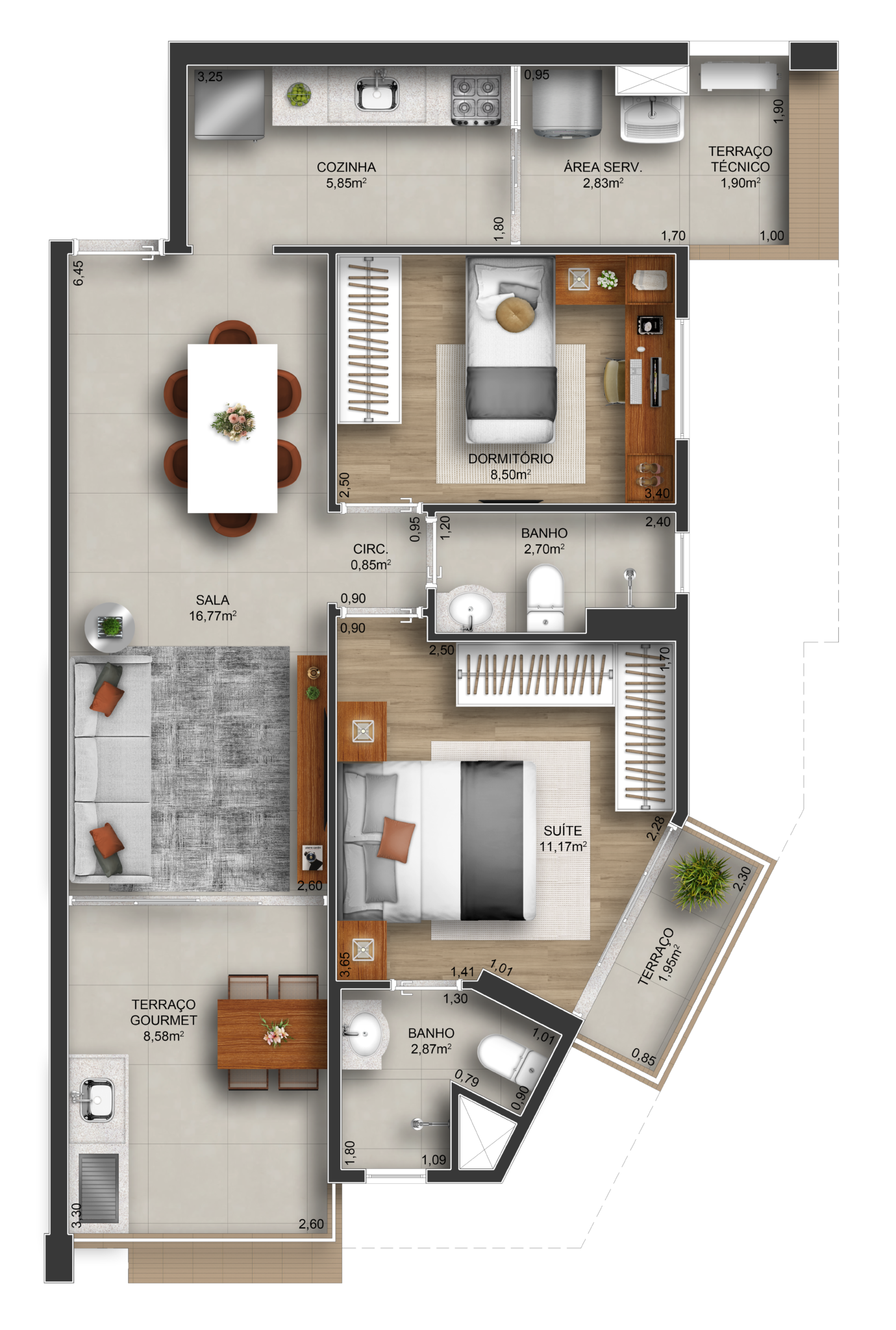 Bloco_B_Final_3_02_Dormitórios_01_Suíte_Varanda_Gourmet_75,86_m²